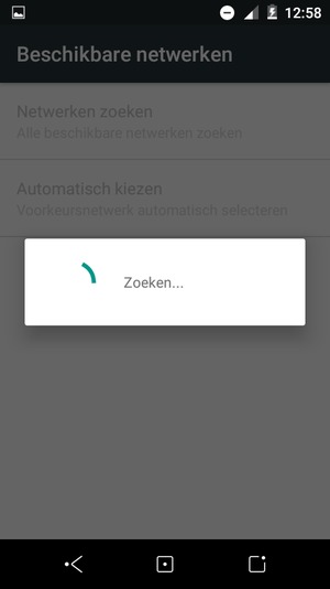 Wacht tot de zoekopdracht beëindigd is