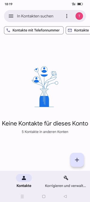 Wählen Sie Korrigieren und verwalten