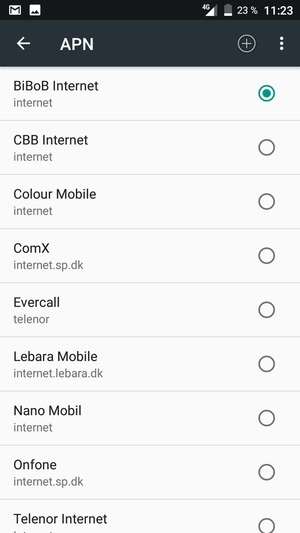 Sélectionnez le bouton du Menu