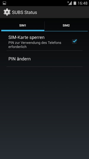 Wählen Sie SIM1 oder SIM2 und wählen Sie PIN ändern