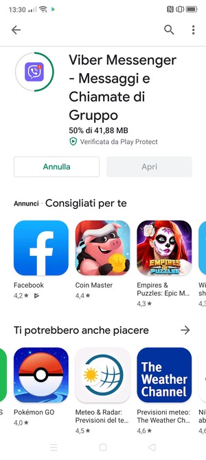 Attendi il completamento del processo di installazione