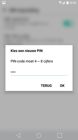 Voer uw Nieuwe PIN-code in en selecteer OK