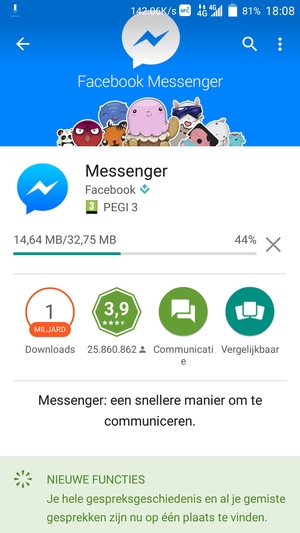 Wacht tot het installatieproces beëindigd is