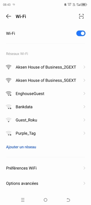 Sélectionnez le réseau sans fil auquel vous souhaitez vous connecter