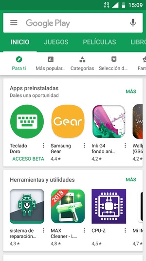 Seleccione la barra de Búsqueda
