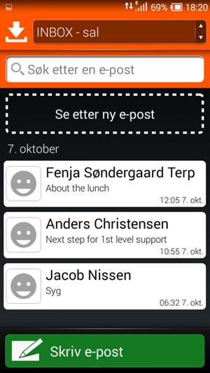 Kontoen er klar til bruk