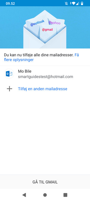 Vælg GÅ TIL GMAIL