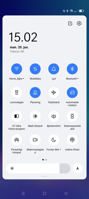 Slå Wi-Fi og Bluetooth fra