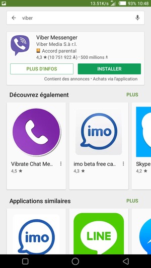 Sélectionnez l'appli