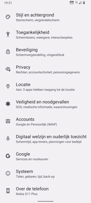 Scroll naar en selecteer Systeem