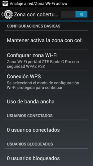 El teléfono ha sido configurado para su uso como módem