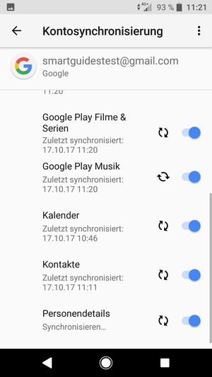 Ihre Daten werden synchronisiert