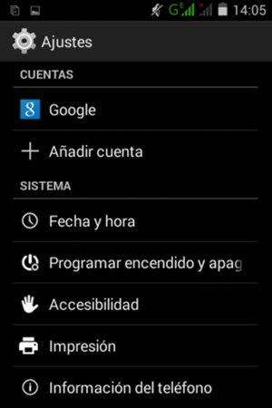 Desplácese y seleccione Información del teléfono