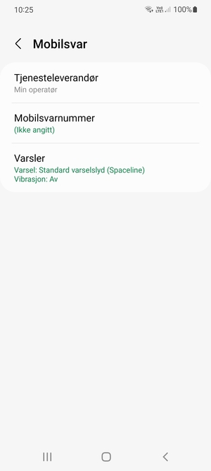 Velg Mobilsvarnummer