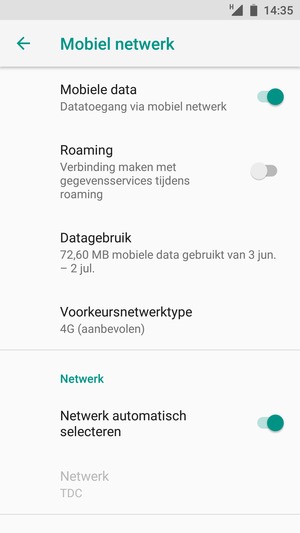 Schakel Netwerk automatisch selecteren uit