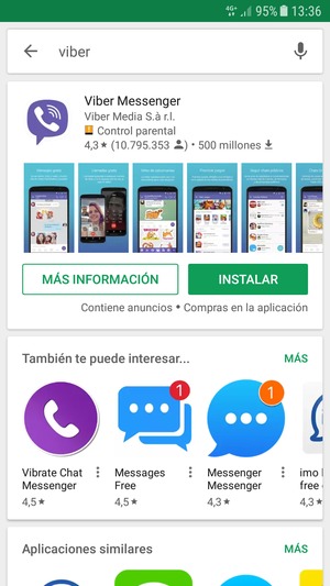 Seleccione la aplicación