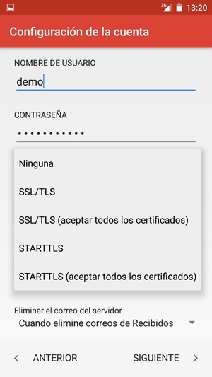 Seleccione Ninguna y SIGUIENTE