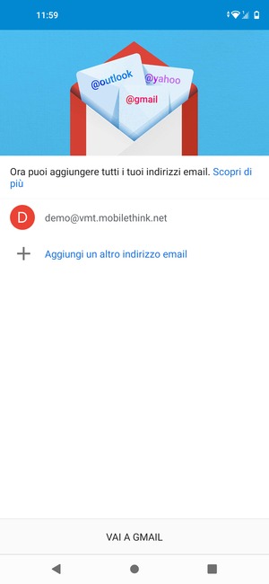 Seleziona VAI A GMAIL