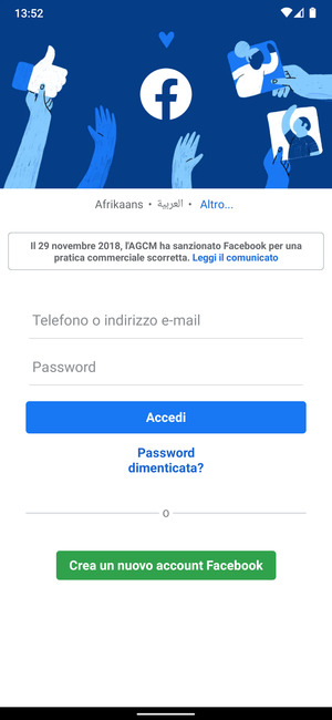 L'app è pronta per l'uso