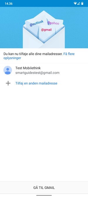 Vælg GÅ TIL GMAIL