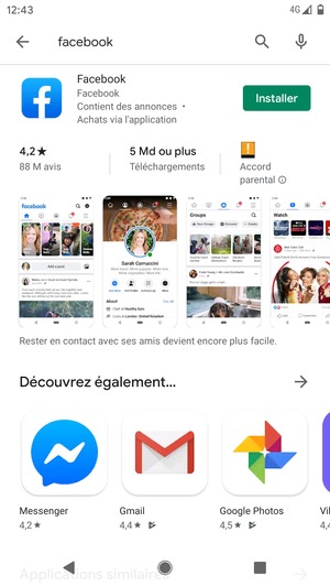 Sélectionnez l'appli