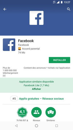 Sélectionnez INSTALLER