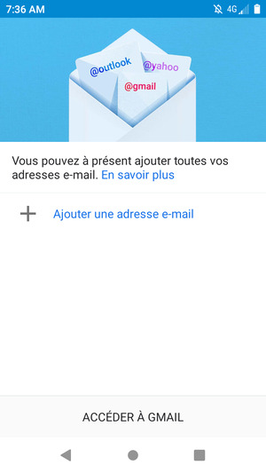 Sélectionnez Ajouter une adresse e-mail