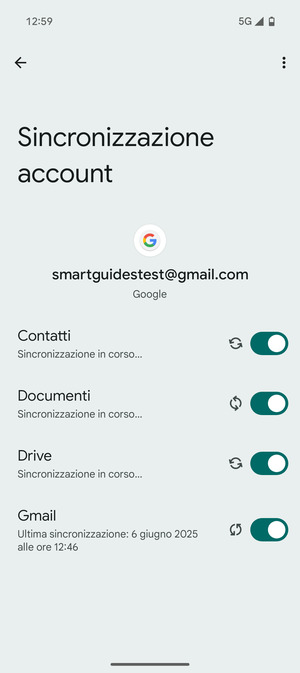 Le tue informazioni verranno sincronizzate
