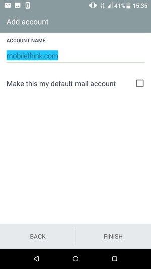Give your account a name and select FINISH