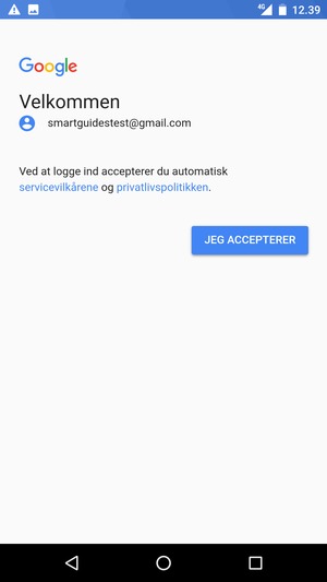 Vælg JEG ACCEPTERER