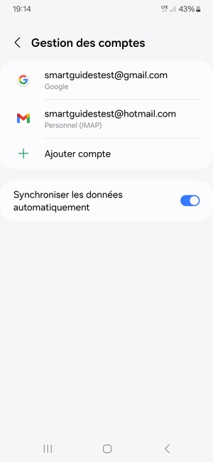 Sélectionnez votre compte Google