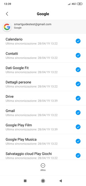 Seleziona Altro