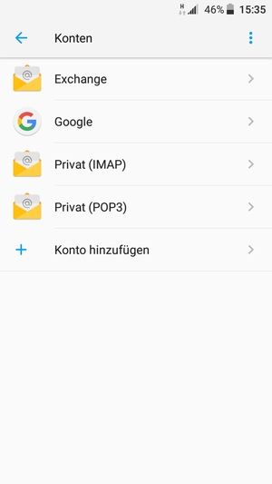 Wählen Sie Google