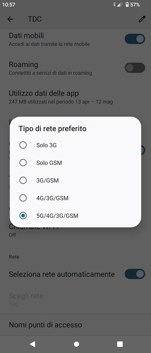 Seleziona la tua opzione preferita