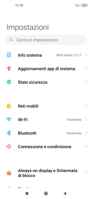 Seleziona Reti mobili
