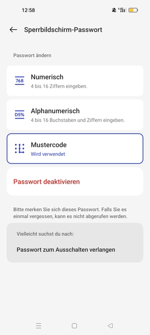 Ihr Handy ist jetzt mit einer Bildschirmsperre gesichert