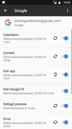 Le tue informazioni verranno sincronizzate