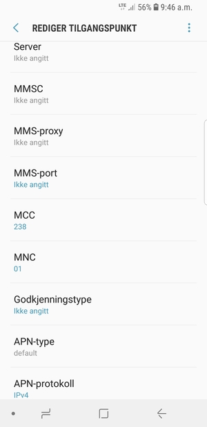 Bla ned og skriv inn MMS-informasjon