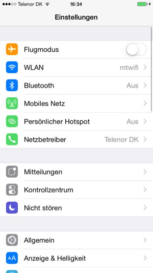 Wählen Sie Mobiles Netz