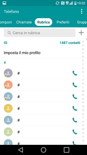 Seleziona il tasto Menu