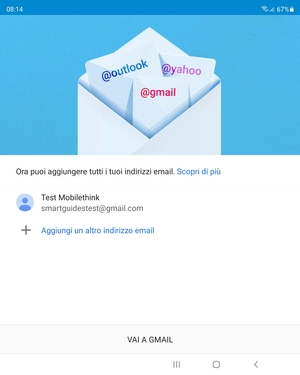 Seleziona VAI A GMAIL