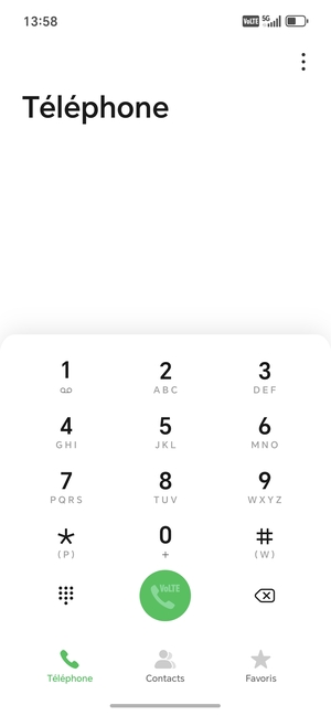 Appuyez longuement sur le numéro 1