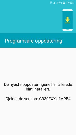 Hvis telefonen din er oppdatert, vil du se følgende skjermbilde