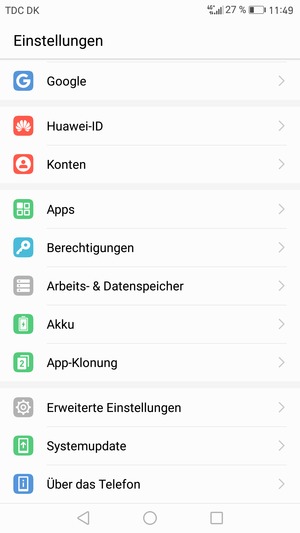 Scrollen Sie und wählen Sie Systemupdate