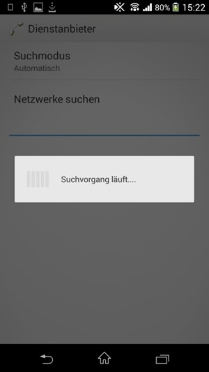 Warten Sie, bis die Suche abgeschlossen ist