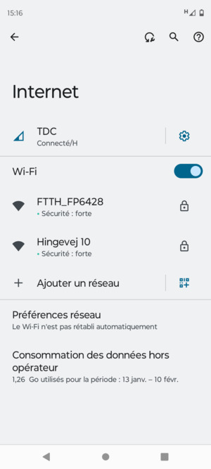 Sélectionnez le réseau sans fil auquel vous souhaitez vous connecter