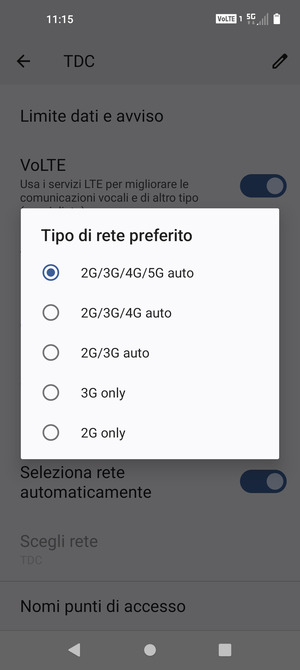 Seleziona la tua opzione preferita