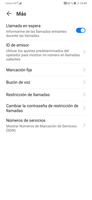 Seleccione Buzón de voz