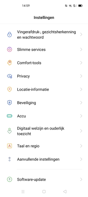 Scroll naar en selecteer Beveiliging
