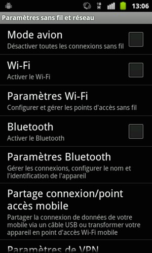 Activer le Wi-Fi